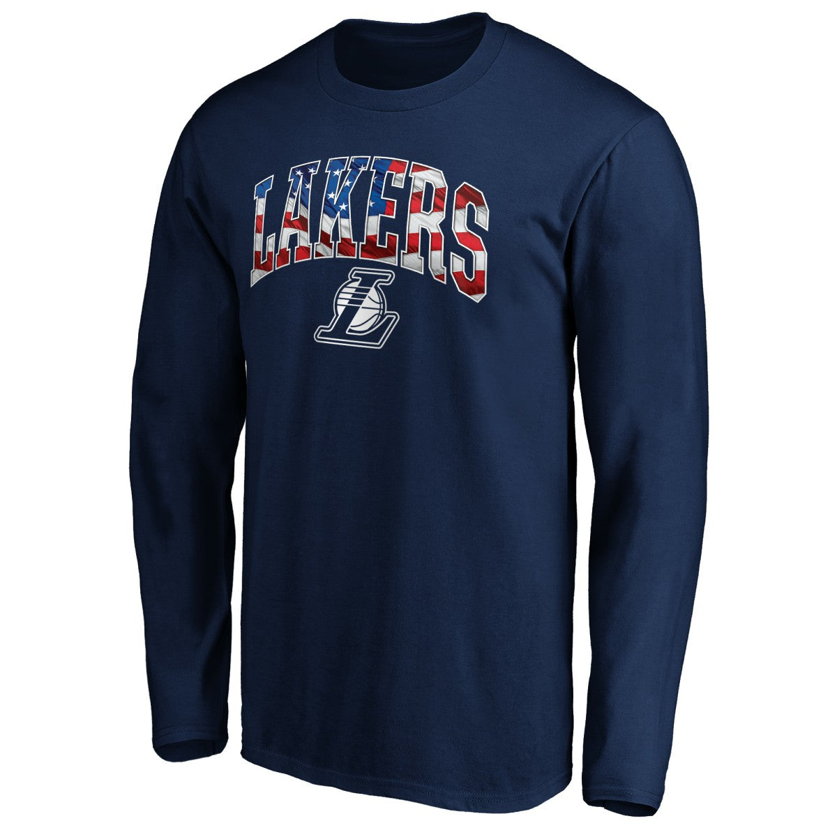 Los Angeles Lakers Banner Wave Long Sleeve T-Shirt - Navy for sale