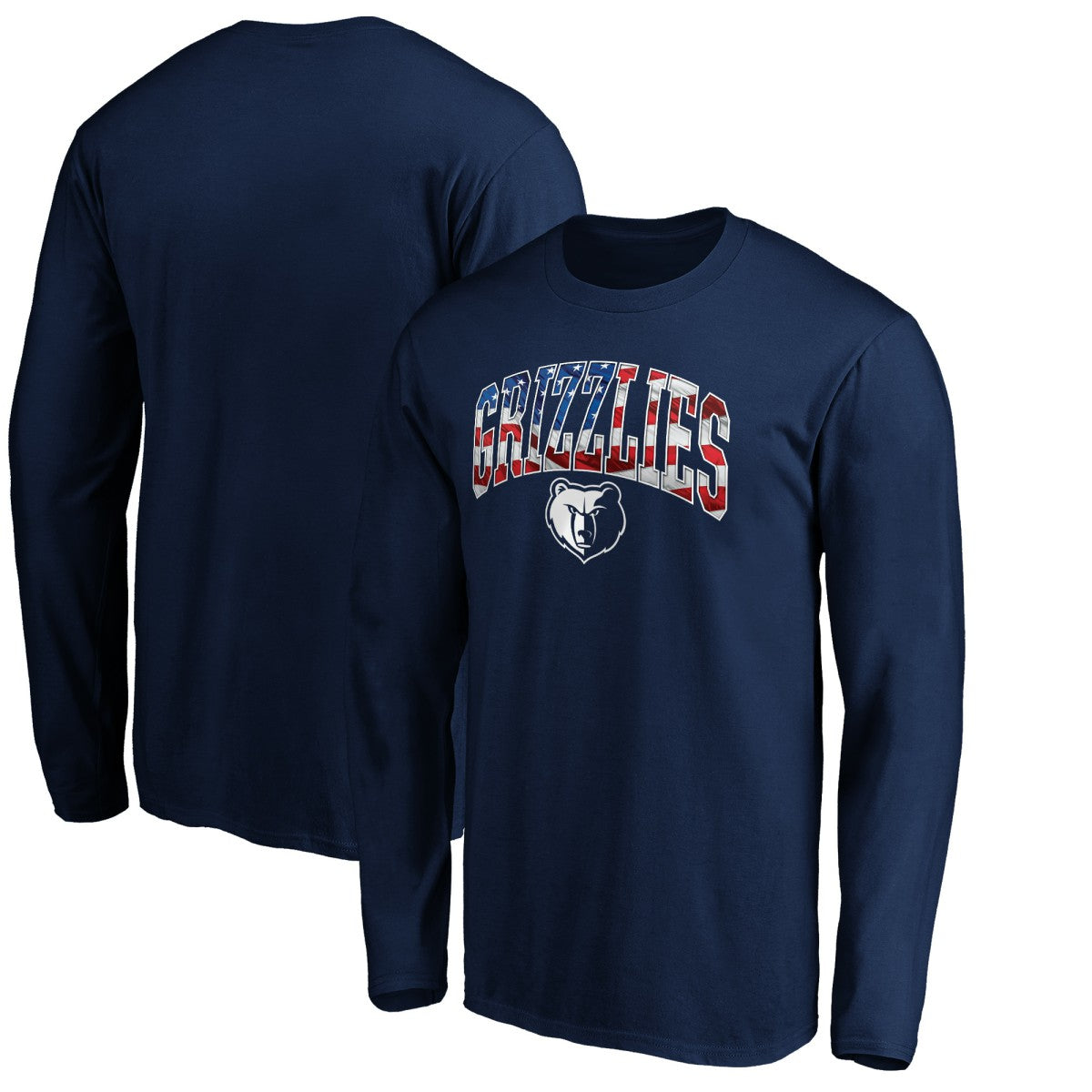 Memphis Grizzlies Banner Wave Long Sleeve T-Shirt - Navy online