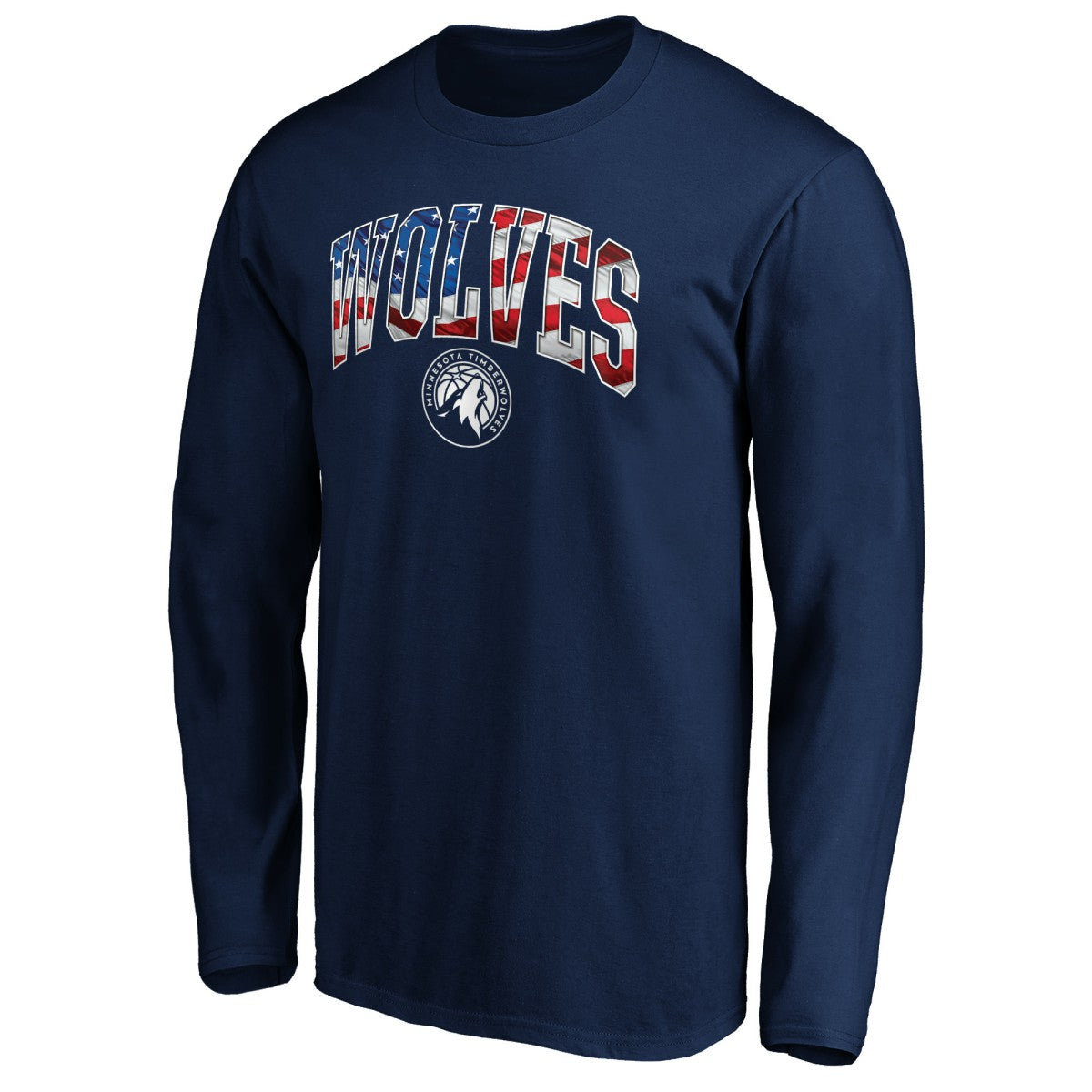 Minnesota Timberwolves Banner Wave Long Sleeve T-Shirt - Navy sale