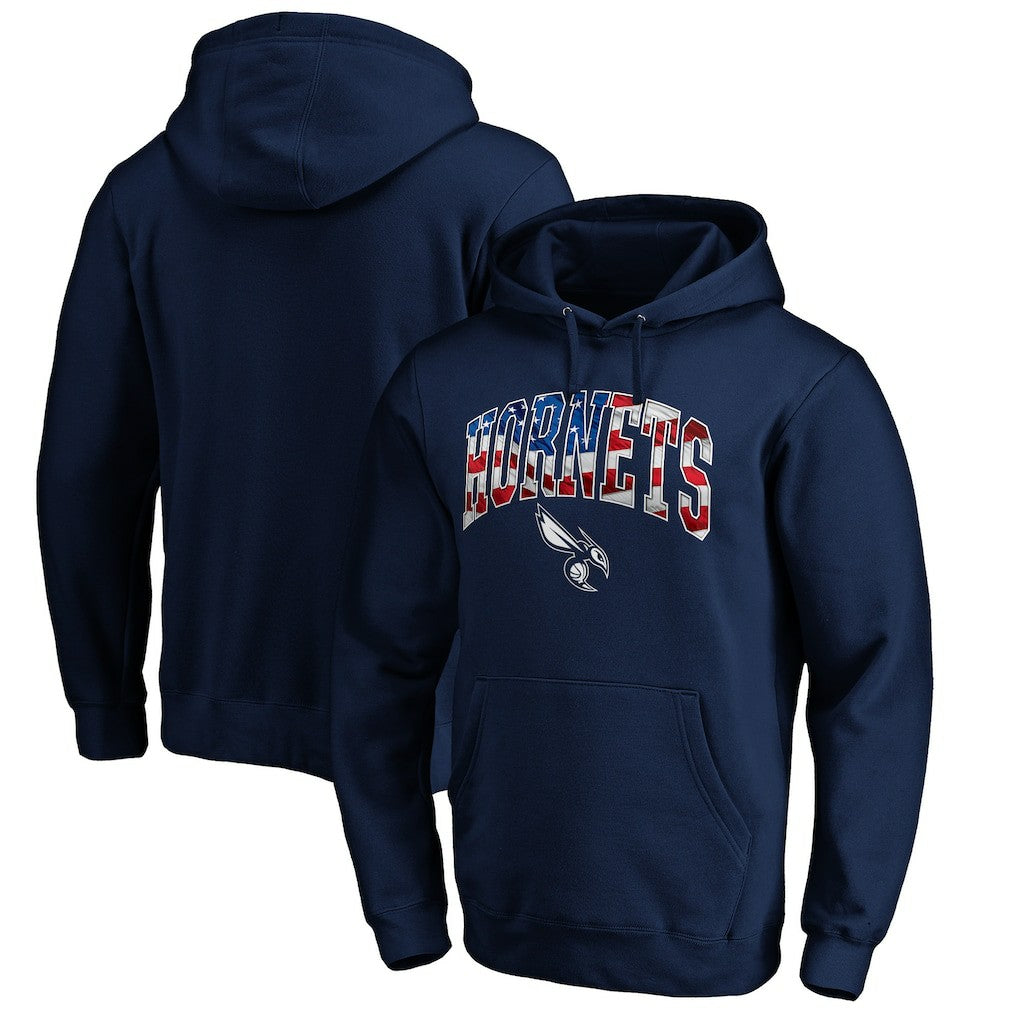 Charlotte Hornets Banner Wave Pullover Hoodie - Navy on sale