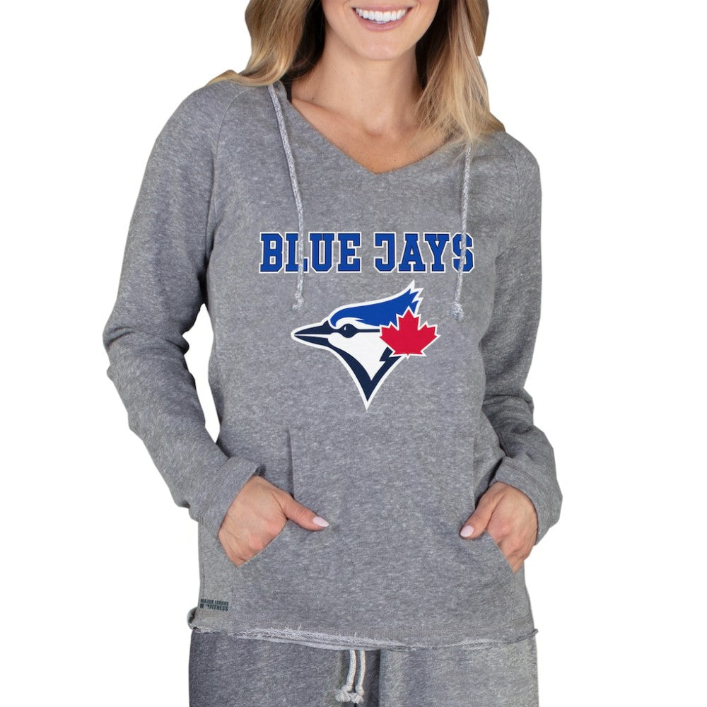 Toronto Blue Jays Concepts Sport Women's Mainstream Terry Long Sleeve Hoodie Top - Gray