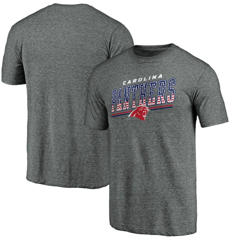 Carolina Panthers Team Freedom Tri-Blend T-Shirt - Gray sale