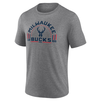 Milwaukee Bucks Team Freedom Tri-Blend T-Shirt - Gray cheap