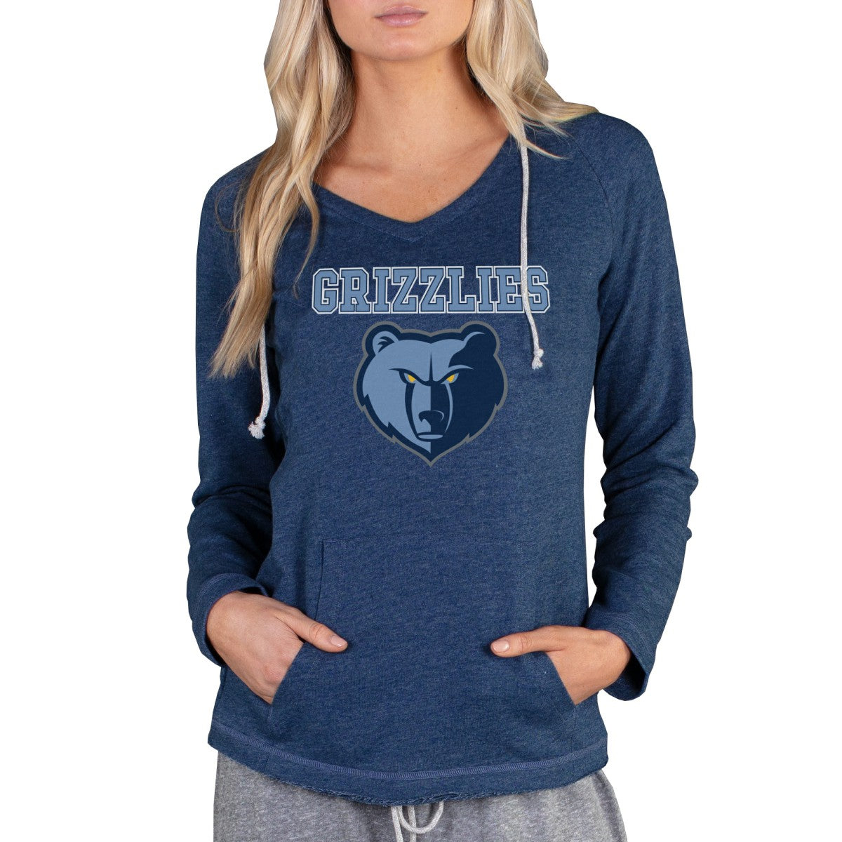 Memphis Grizzlies Concepts Sport Women's Mainstream Terry Hooded Top - Navy sale