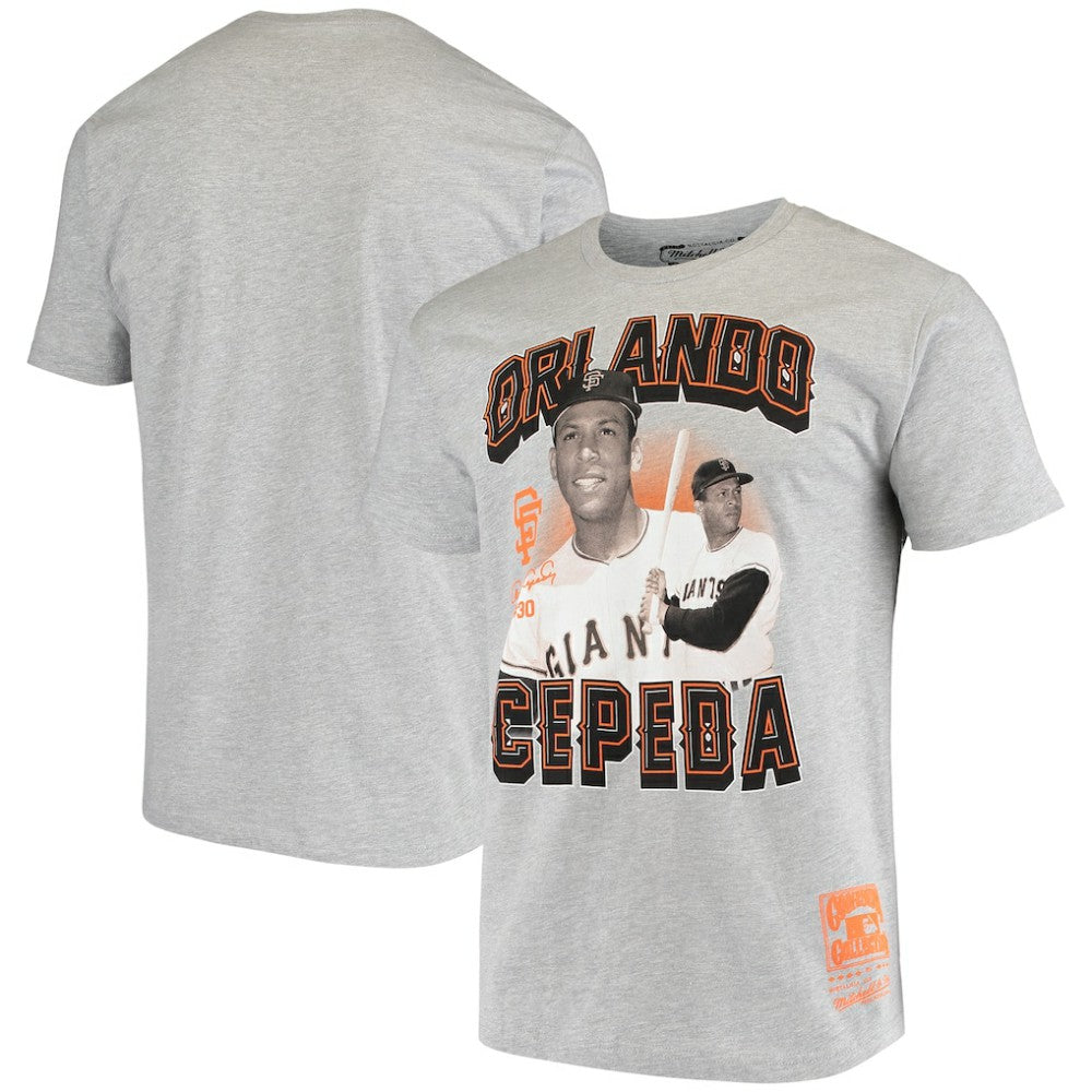 Orlando Cepeda San Francisco Giants Name & Number T-Shirt - Gray | Mitchell & Ness
