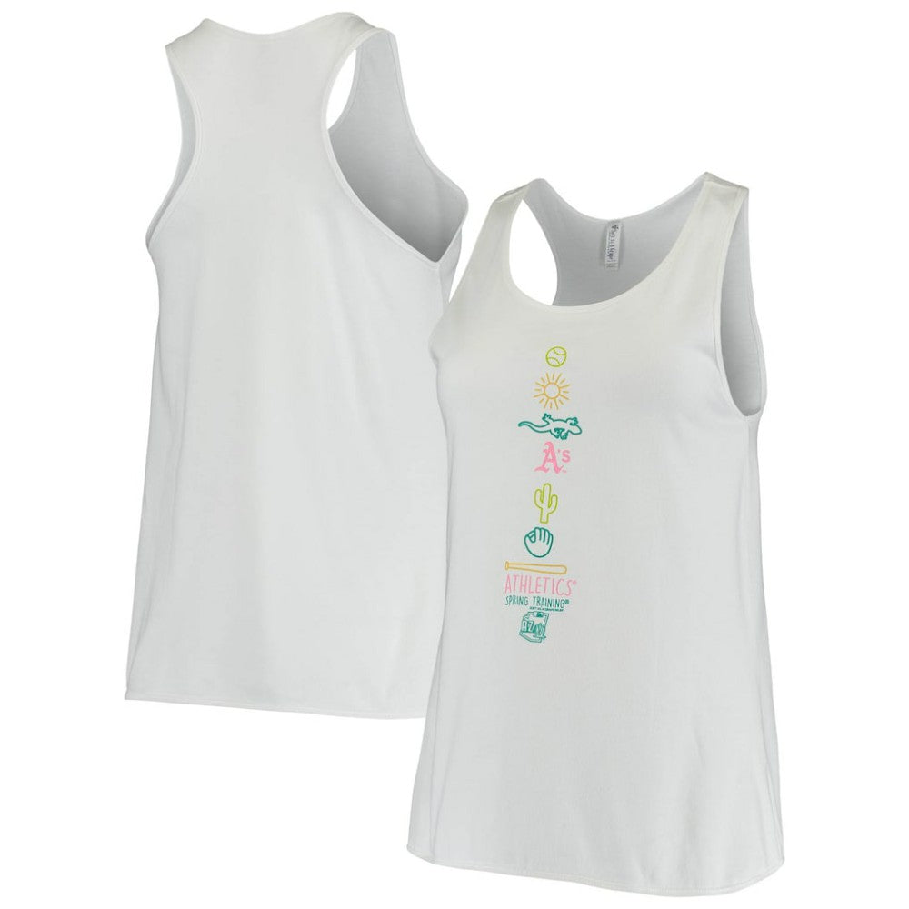 Athletics Soft as a Grape Women's Local Team Lineup Tank Top - White