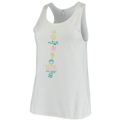 Athletics Soft as a Grape Women's Local Team Lineup Tank Top - White