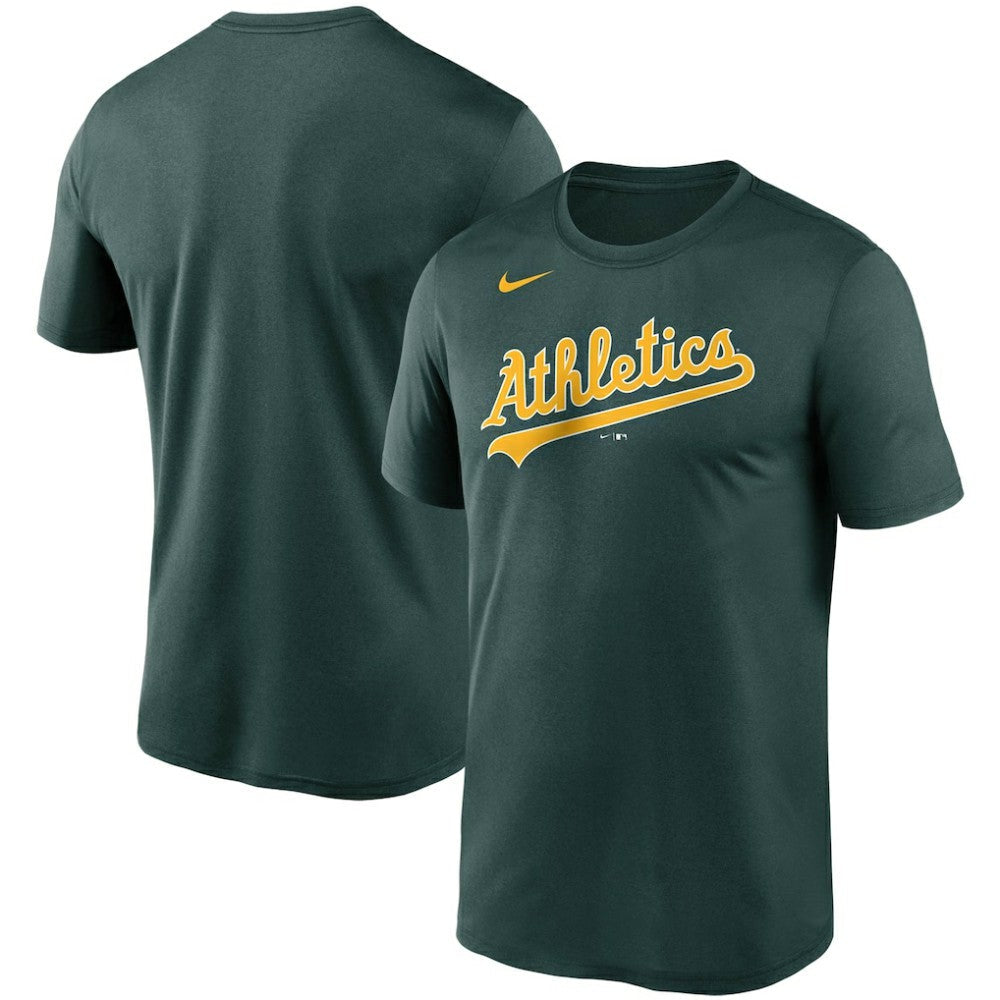 Athletics Wordmark Legend Performance T-Shirt - Green | Nike