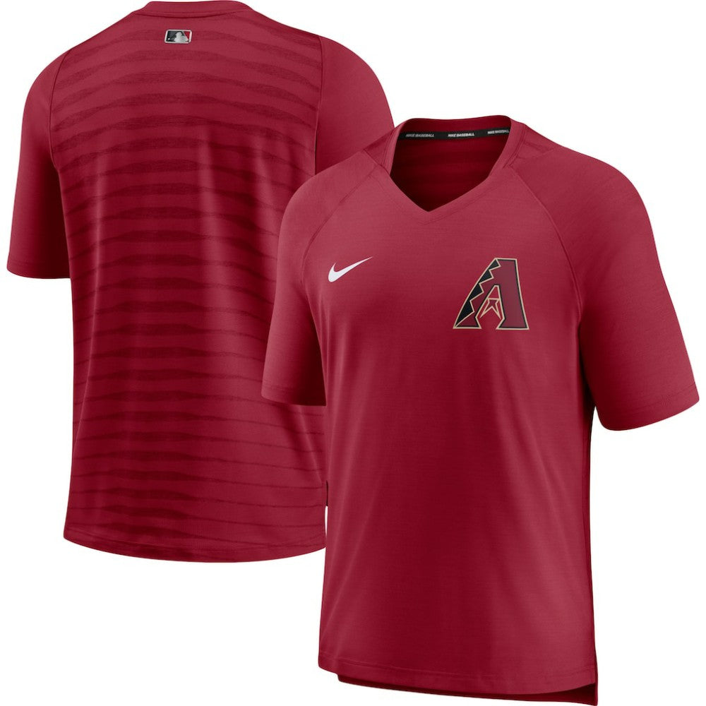 Arizona Diamondbacks Authentic Collection Pregame Performance V-Neck T-Shirt - Red | Nike