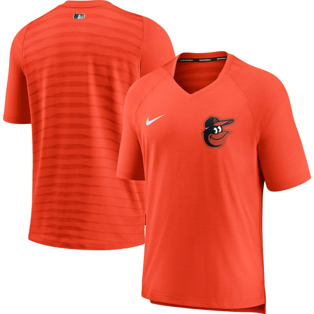 Baltimore Orioles Authentic Collection Pregame Performance V-Neck T-Shirt - Orange | Nike