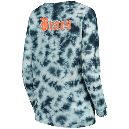 Chicago Bears New Era Women's Tie-Dye Long Sleeve T-Shirt - Navy cheap