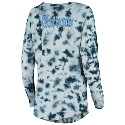 Tennessee Titans New Era Women's Tie-Dye Long Sleeve T-Shirt - Navy cheap