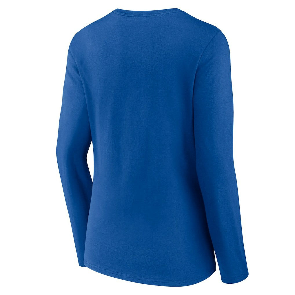 Los Angeles Rams Women's Plus Size Primary Logo Long Sleeve Scoop Neck T-Shirt - Royal outlet