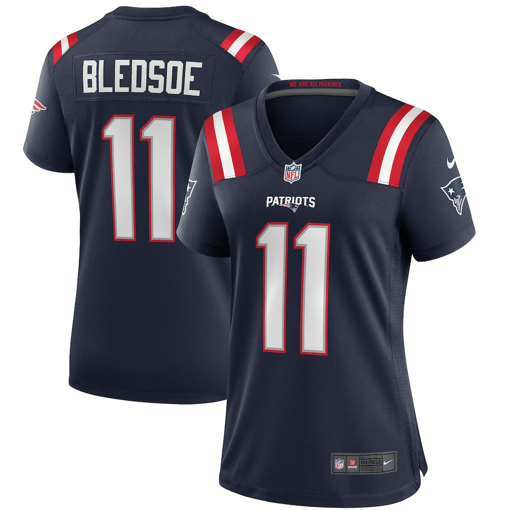 Drew Bledsoe New England Patriots Women's Game Retired Player Jersey - Navy | Nike online