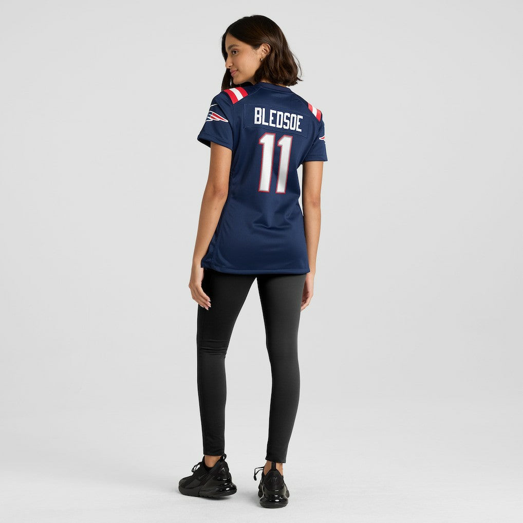 Drew Bledsoe New England Patriots Women's Game Retired Player Jersey - Navy | Nike online