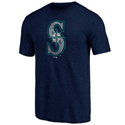 Seattle Mariners Father's Day Greatest Dad Tri-Blend T-Shirt - Navy