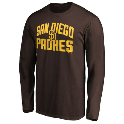 San Diego Padres Father's Day #1 Dad Long Sleeve T-Shirt - Brown