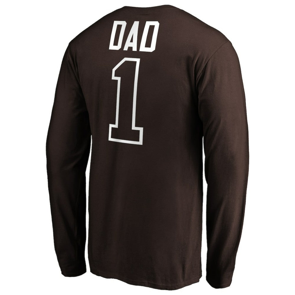 San Diego Padres Father's Day #1 Dad Long Sleeve T-Shirt - Brown