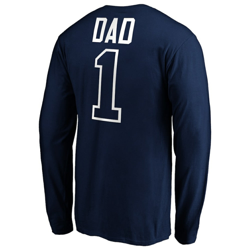Tampa Bay Rays Father's Day #1 Dad Long Sleeve T-Shirt - Navy