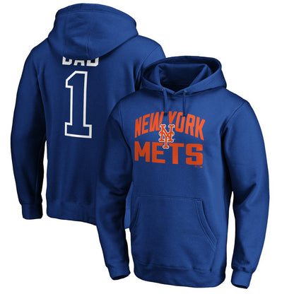 New York Mets Father's Day #1 Dad Pullover Hoodie - Royal