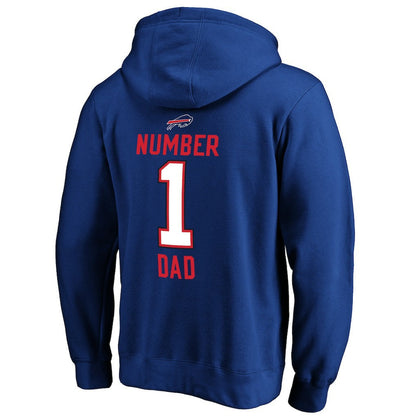 Buffalo Bills #1 Dad Pullover Hoodie - Royal on sale