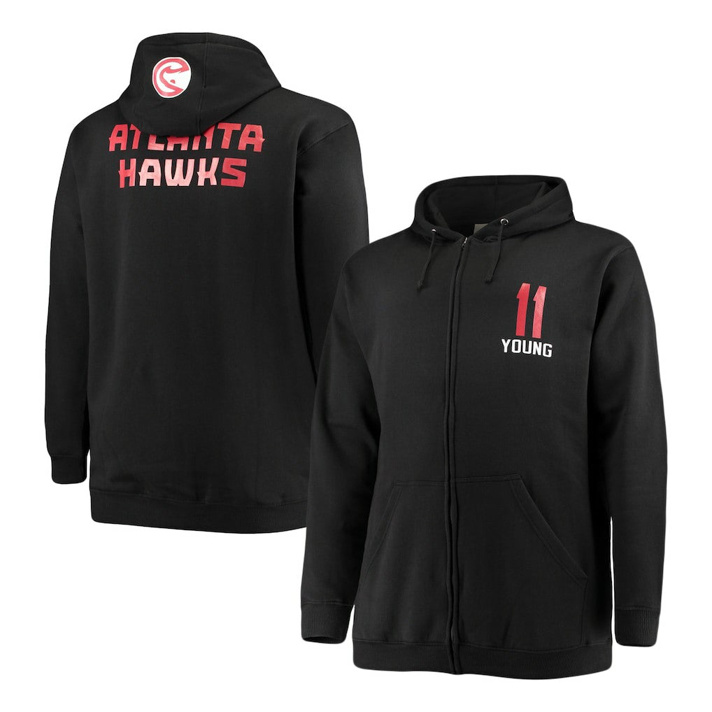 Trae Young Atlanta Hawks Big & Tall Player Name & Number Full-Zip Hoodie Jacket - Black | Fanatics cheap