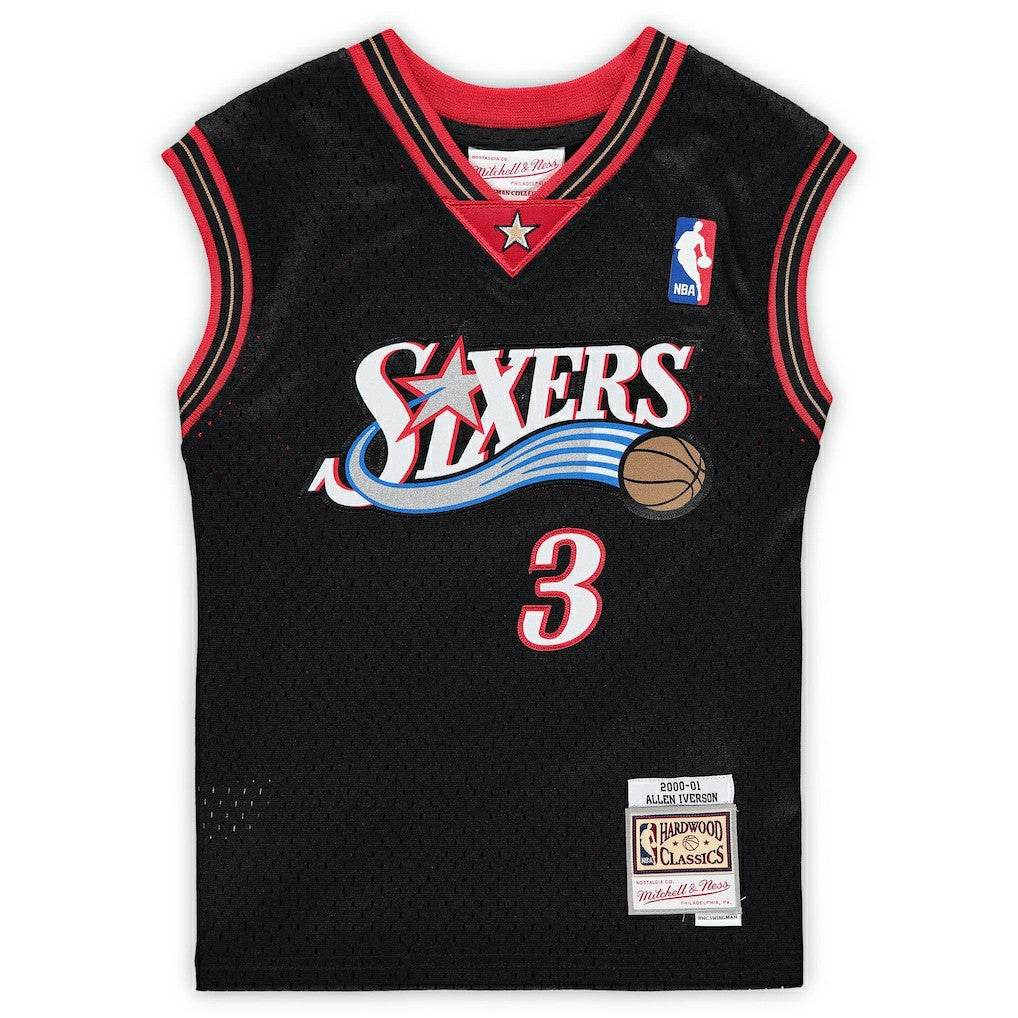 Allen Iverson Philadelphia 76ers Preschool 2000-2001 Hardwood Classics Throwback Team Jersey - Black | Mitchell & Ness outlet
