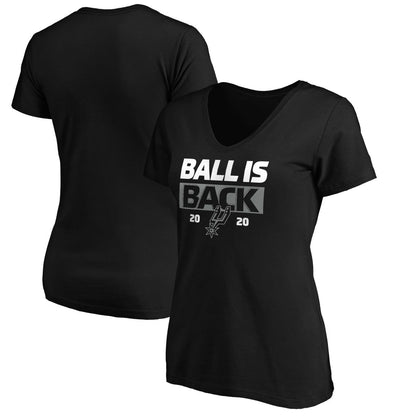 San Antonio Spurs Women's Ball Is Back V-Neck T-Shirt - Black cheap