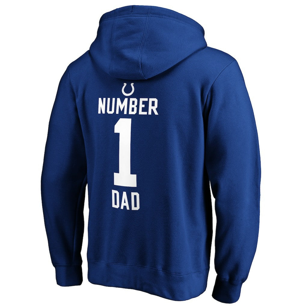 Indianapolis Colts #1 Dad Pullover Hoodie - Royal for sale
