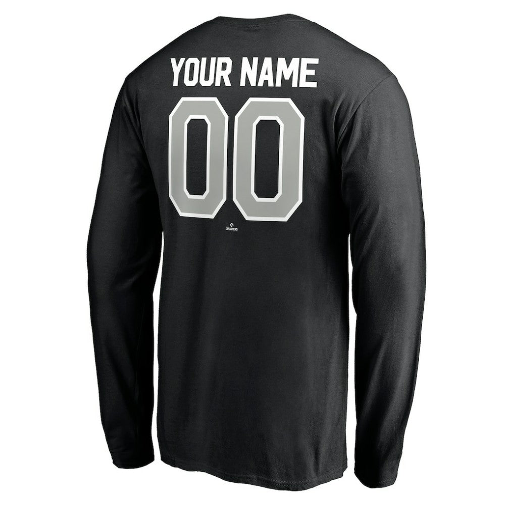Chicago White Sox Personalized Winning Streak Name & Number Long Sleeve T-Shirt - Black