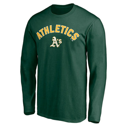Athletics Personalized Winning Streak Name & Number Long Sleeve T-Shirt - Green
