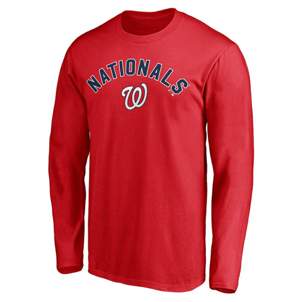 Washington Nationals Personalized Winning Streak Name & Number Long Sleeve T-Shirt - Red