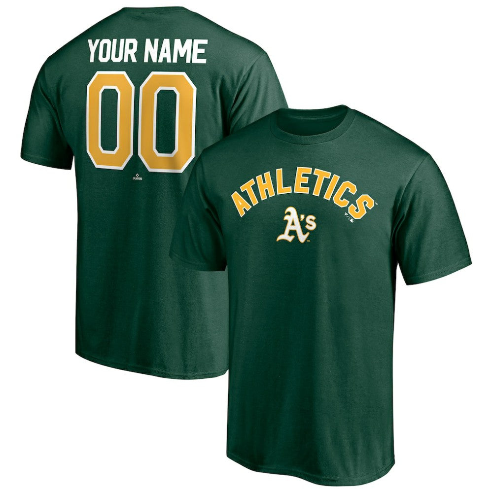 Athletics Personalized Team Winning Streak Name & Number T-Shirt - Green