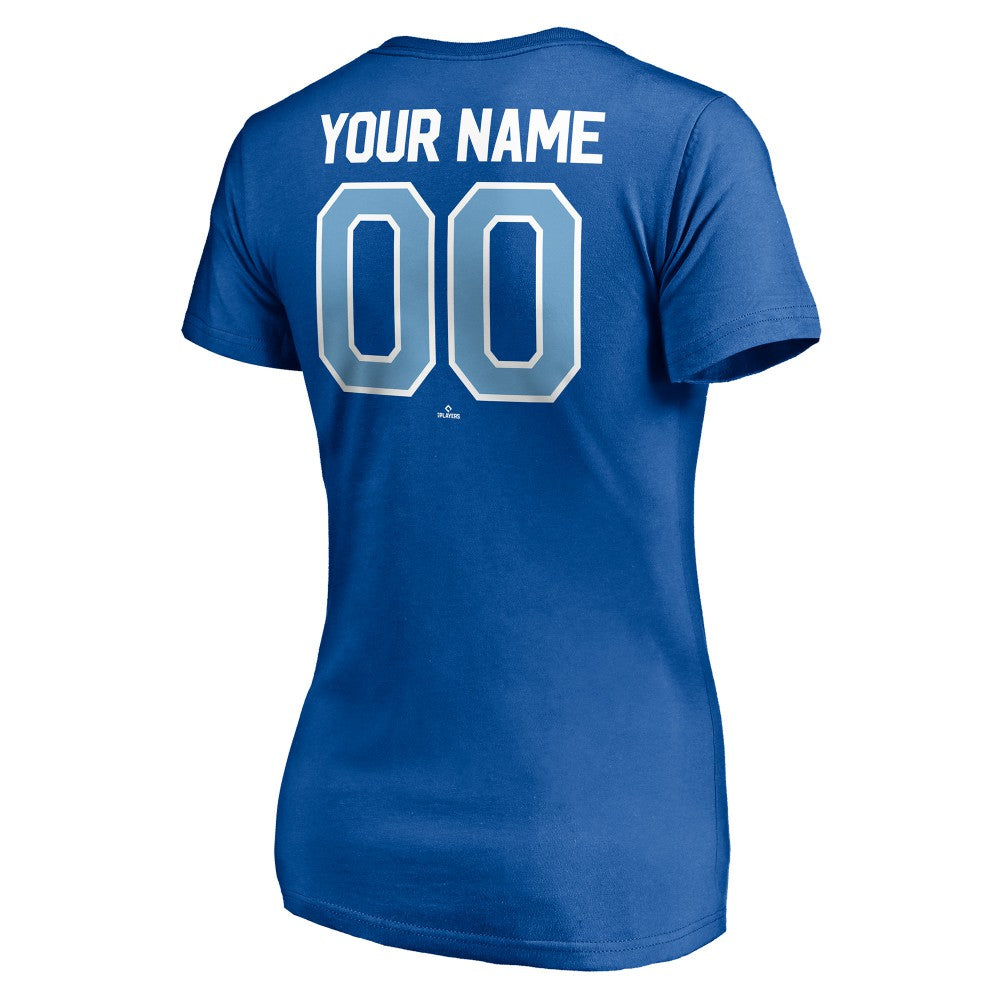 Kansas City Royals Women's Personalized Winning Streak Name & Number V-Neck T-Shirt - Royal