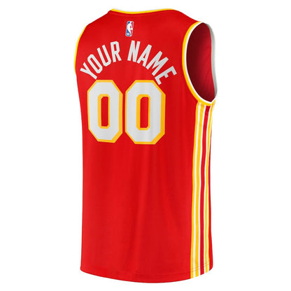 Atlanta Hawks Fast Break Replica Custom Jersey - Icon Edition - Red | Fanatics for sale