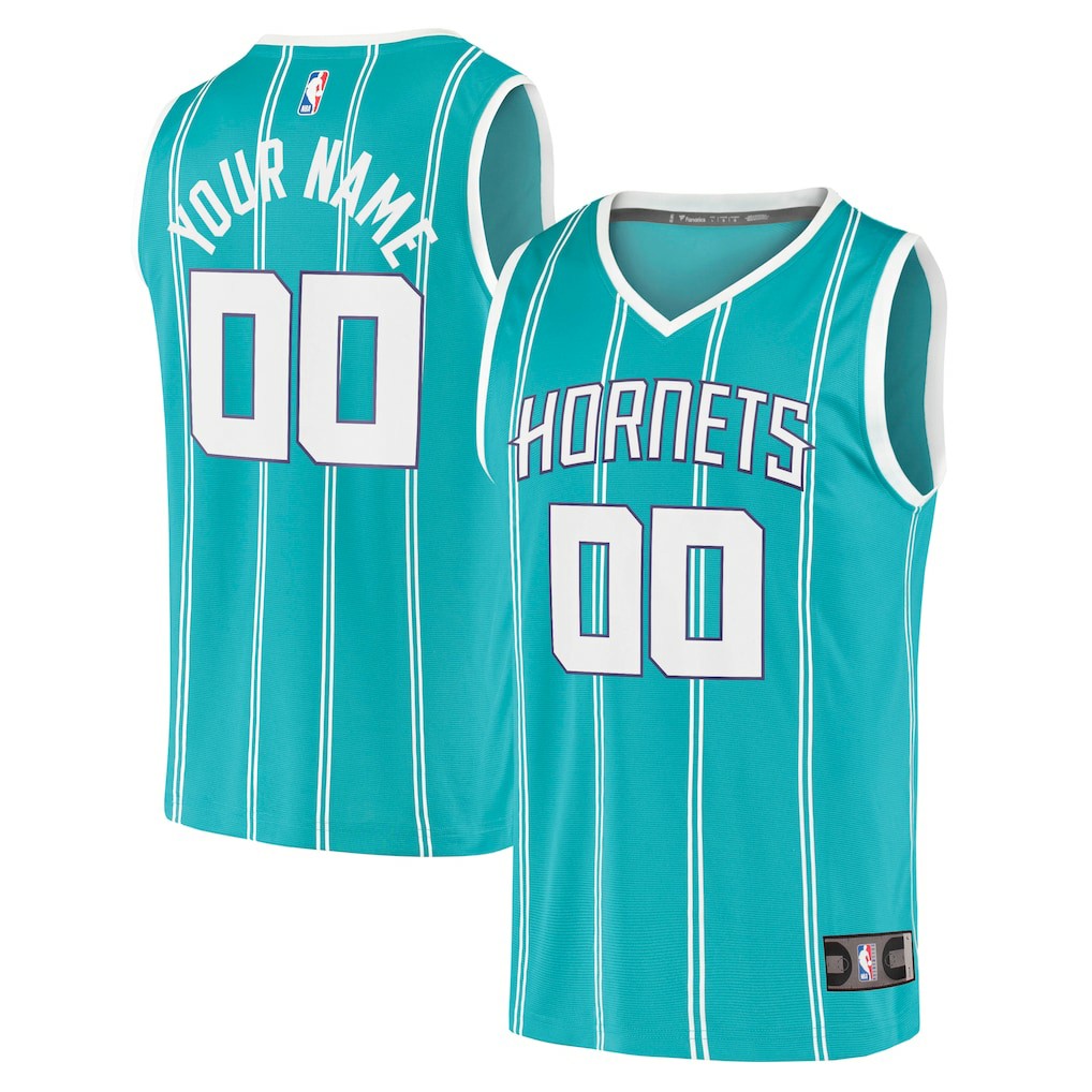 Charlotte Hornets Fast Break Replica Custom Jersey - Icon Edition - Teal | Fanatics for sale