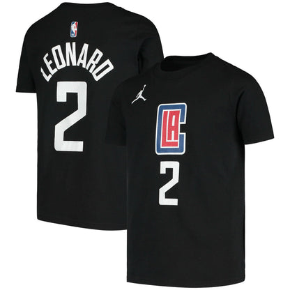 Kawhi Leonard LA Clippers Jordan Brand Youth Statement Edition Name & Number T-Shirt - Black online