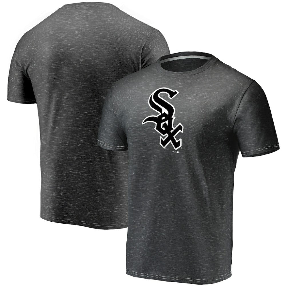 Chicago White Sox Official Logo Space Dye T-Shirt - Charcoal