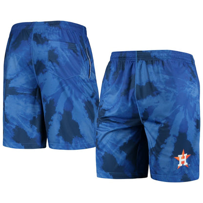 Houston Astros FOCO Tie-Dye Training Shorts - Navy