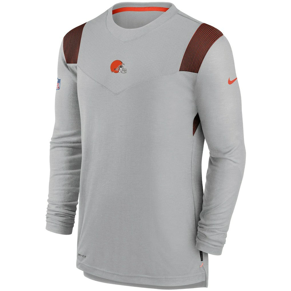 Cleveland Browns Sideline Player UV Performance Long Sleeve T-Shirt - Gray | Nike for sale