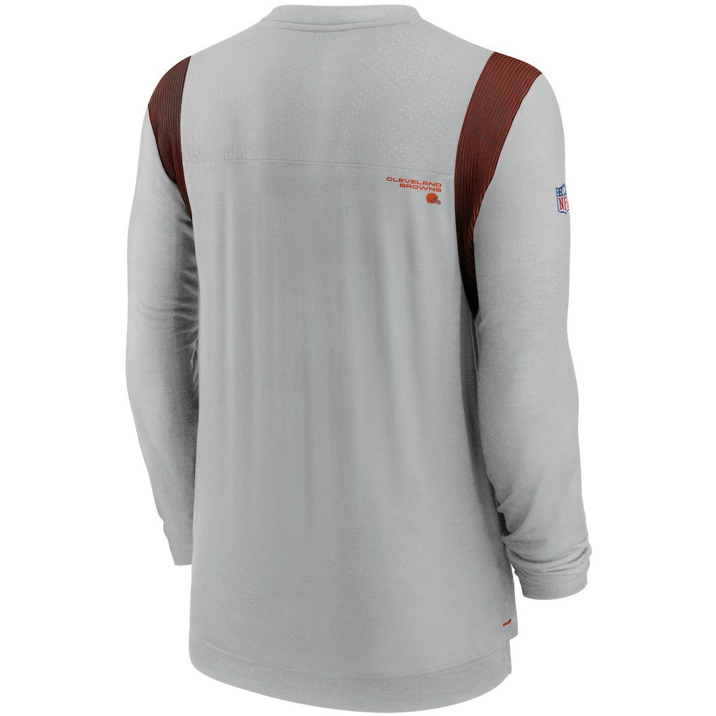 Cleveland Browns Sideline Player UV Performance Long Sleeve T-Shirt - Gray | Nike for sale