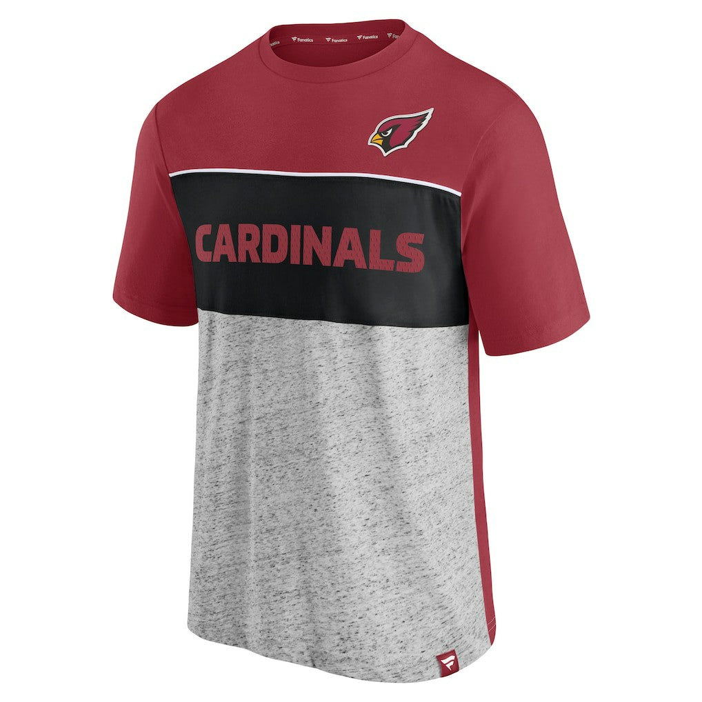 Arizona Cardinals Colorblock T-Shirt - Cardinal/Heathered Gray online