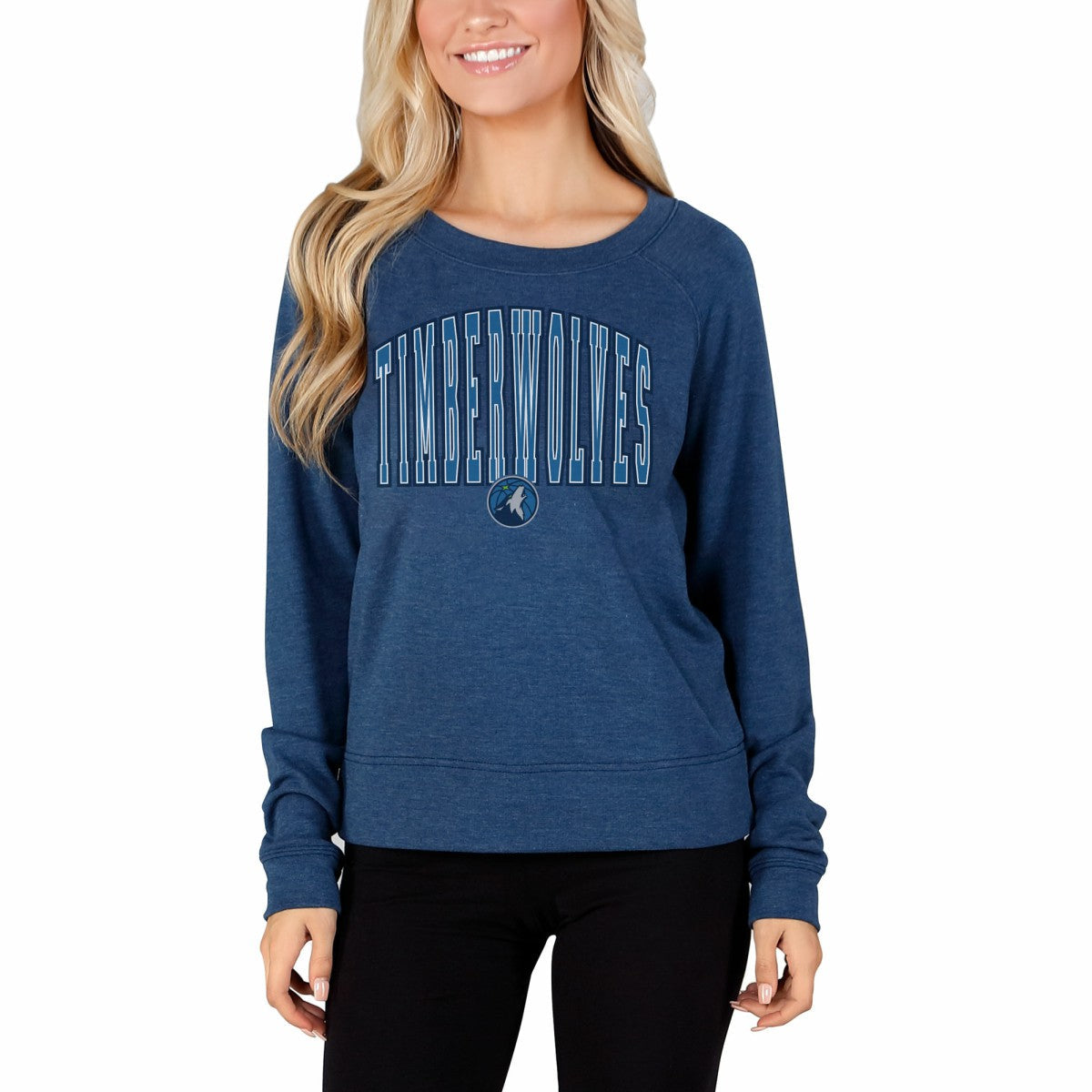 Minnesota Timberwolves Concepts Sport Women's Mainstream Terry Long Sleeve Top - Navy outlet