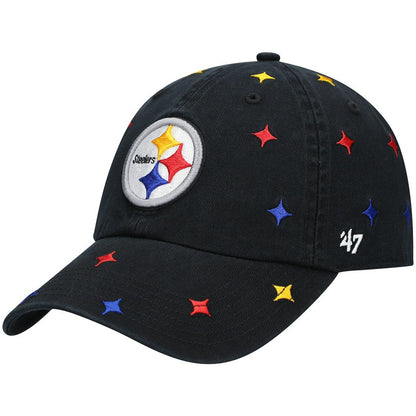 Pittsburgh Steelers '47 Women's Multi Confetti Clean Up Adjustable Hat - Black sale