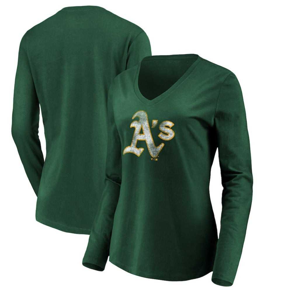Athletics Women's Core Distressed Team Long Sleeve T-Shirt - Green