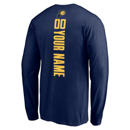 Indiana Pacers Playmaker Personalized Name & Number Long Sleeve T-Shirt - Navy on sale