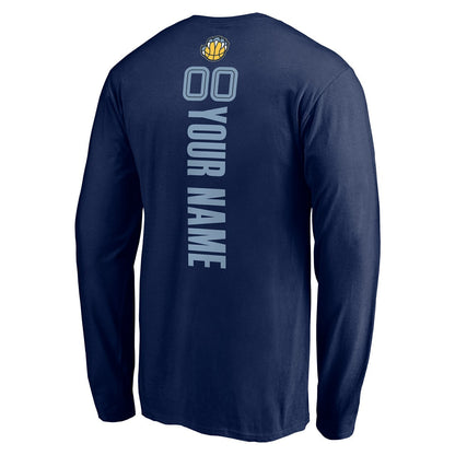Memphis Grizzlies Playmaker Personalized Name & Number Long Sleeve T-Shirt - Navy shop