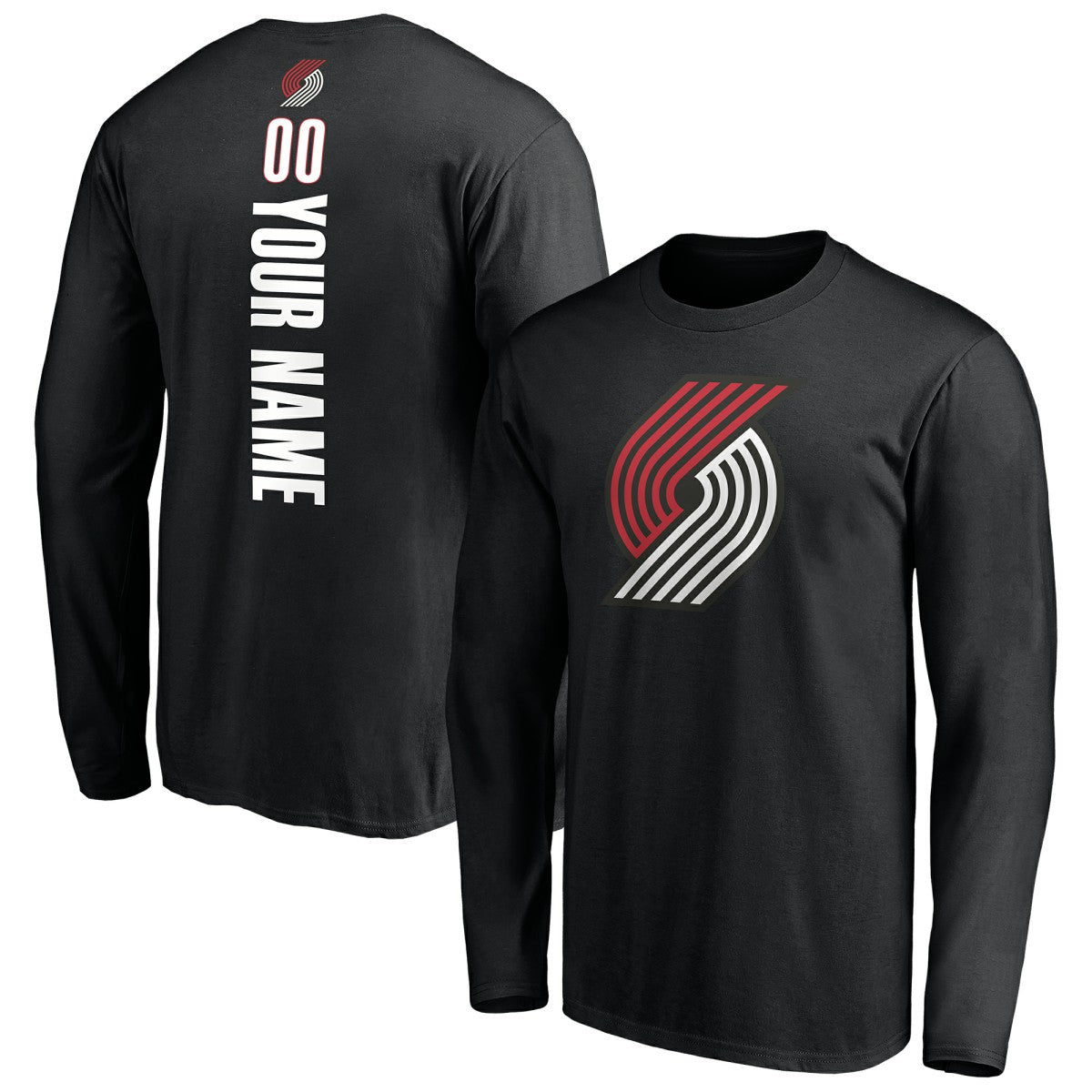 Portland Trail Blazers Playmaker Personalized Name & Number Long Sleeve T-Shirt - Black online
