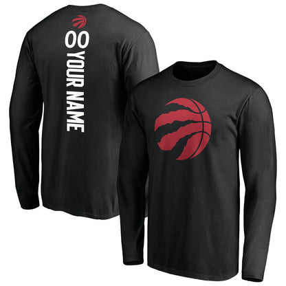 Toronto Raptors Playmaker Personalized Name & Number Long Sleeve T-Shirt - Black discount