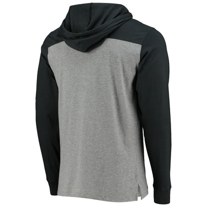 New Orleans Saints '47 Franklin Wooster Throwback Long Sleeve Hoodie T-Shirt - Heathered Gray discount